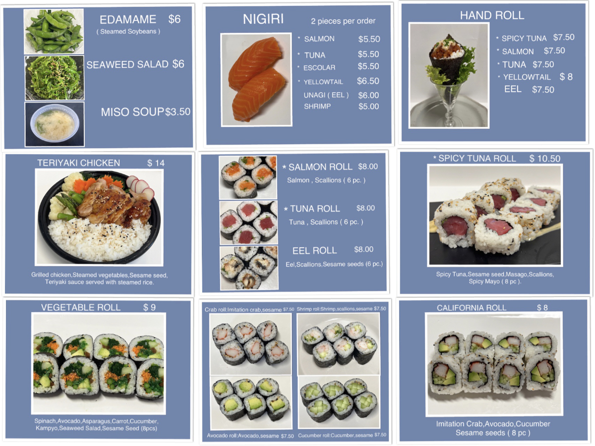 Sushi 101 Menu Page 3