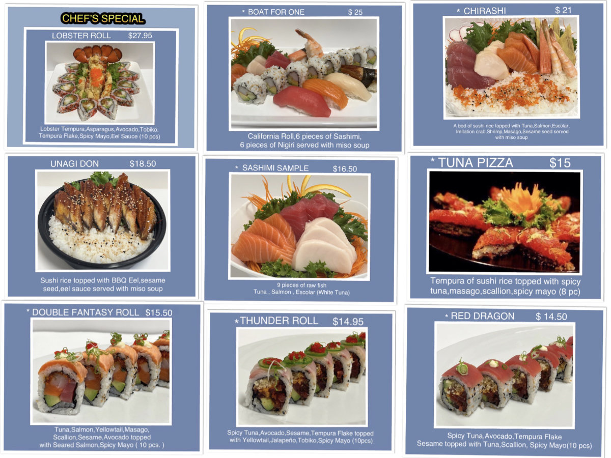 Sushi 101 Menu